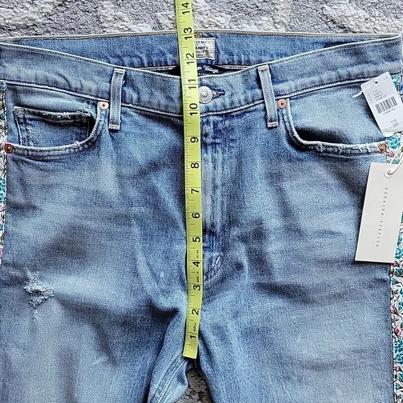 Citizens of Humanity Demy Flare Floral Stripe New 30 - Picture 10 of 16